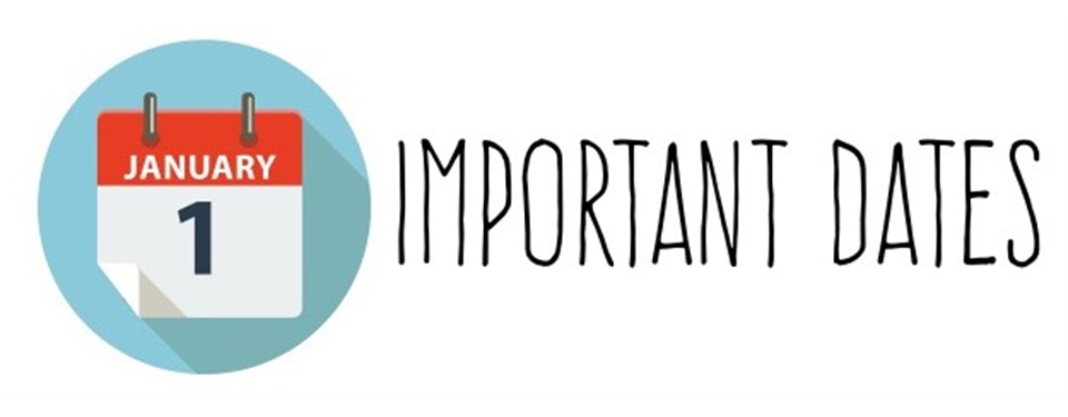 2023 Important Dates